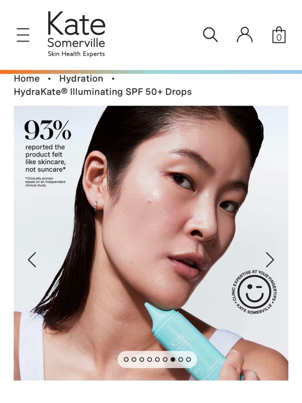 Kate Somerville Hydrakate Illuminating SPF 50+ Drops - NIB - Picture 11 of 12
